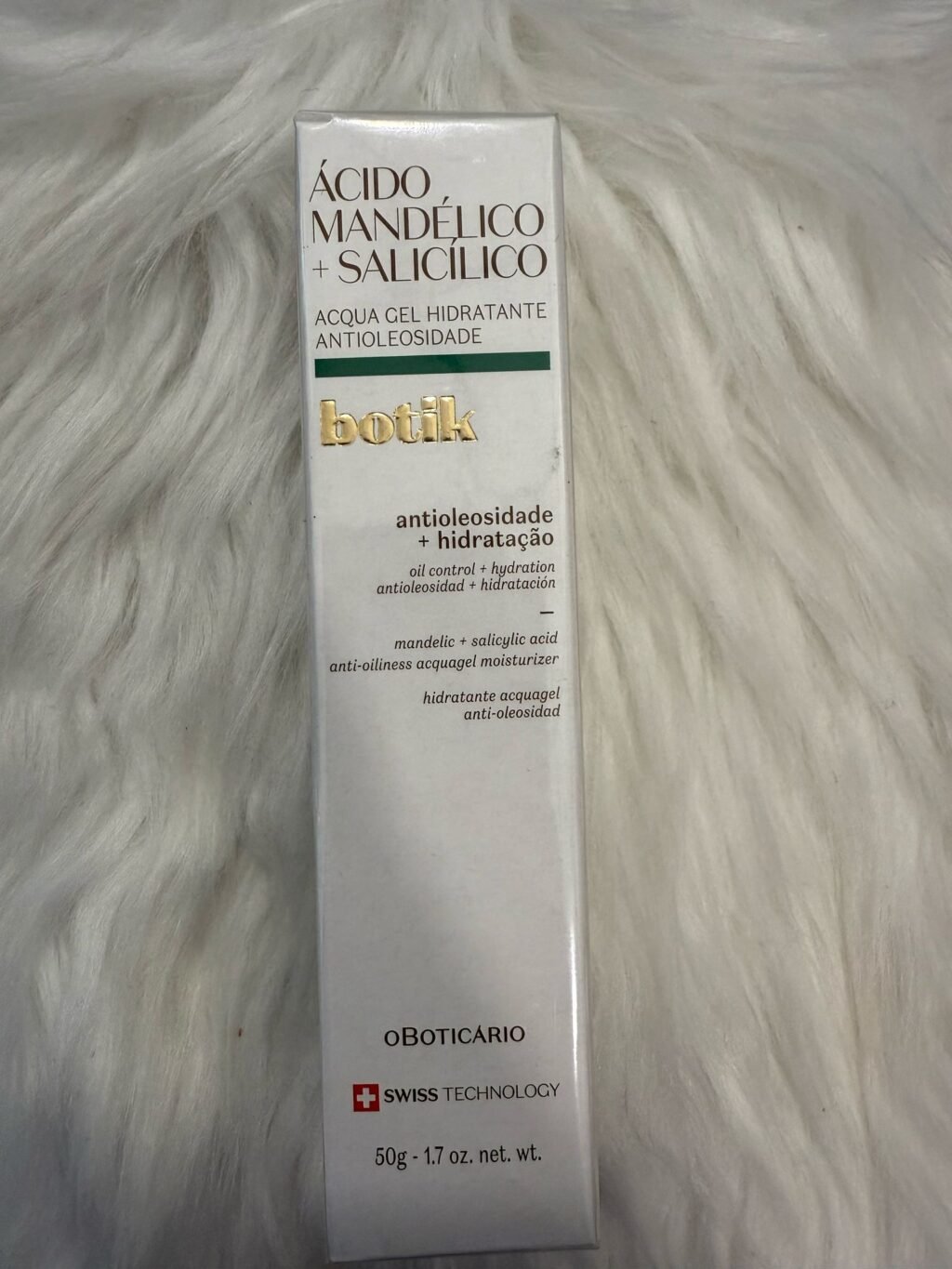 ACQUA GEL HIDRATANTE ANTIOLEOSIDADE ÁCIDO MANDÉLICO + SALICÍLICO BOTIK 50G