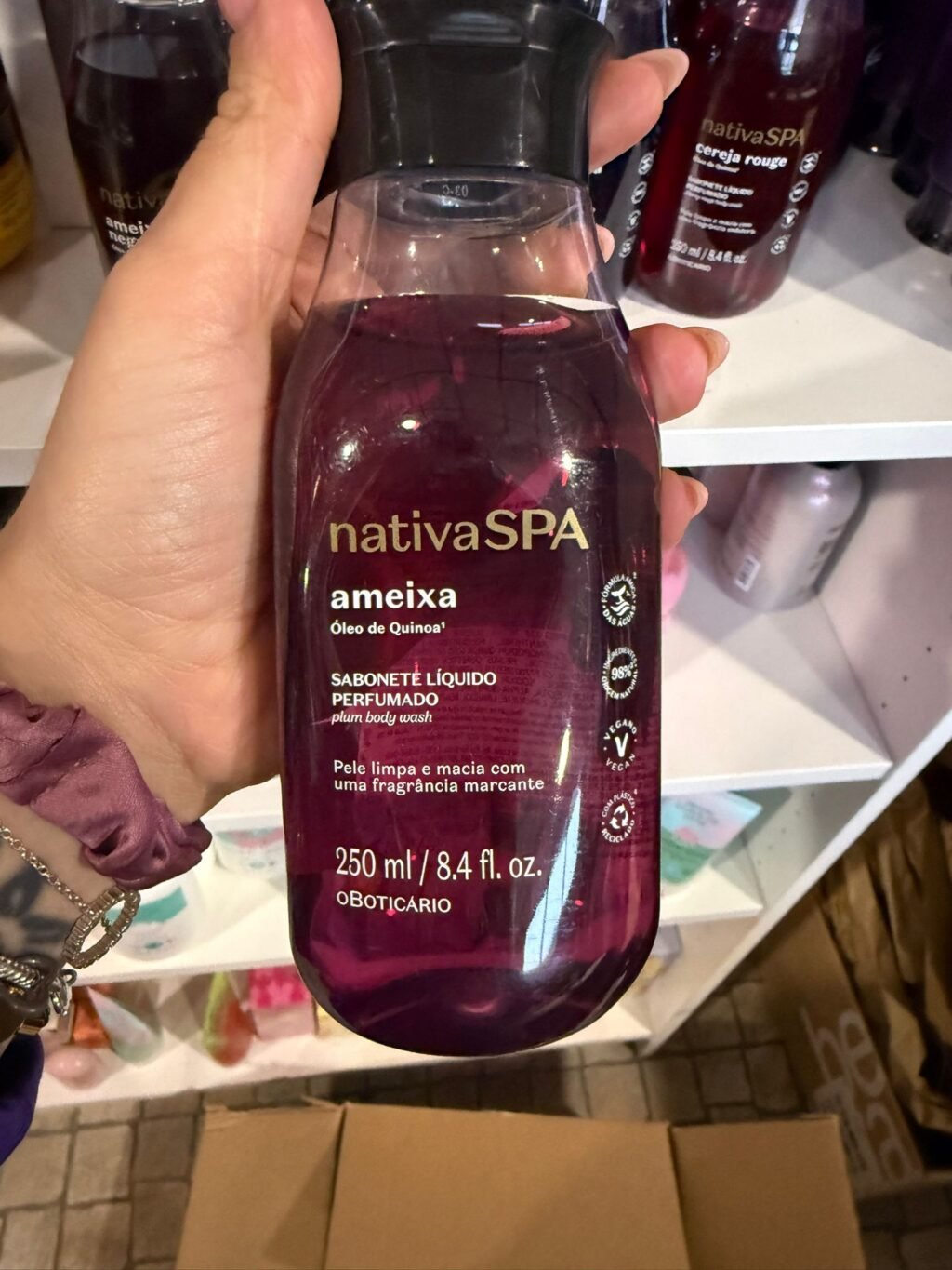Sabonete Líquido Perfumado Nativa Spa Ameixa, 250ml