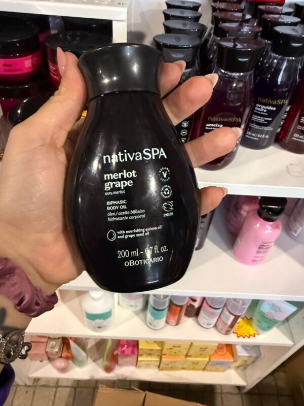 Óleo Bifásico Hidratante Corporal Nativa Spa Uva Merlot, 200ml