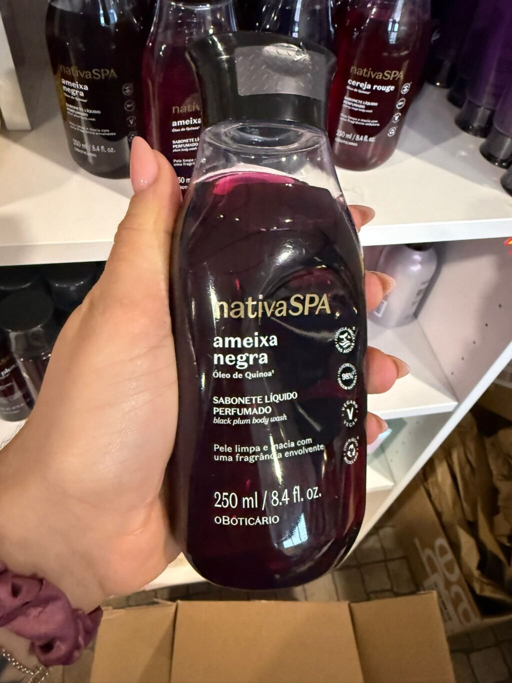 Sabonete Líquido Perfumado Nativa Spa Ameixa Negra, 250ml